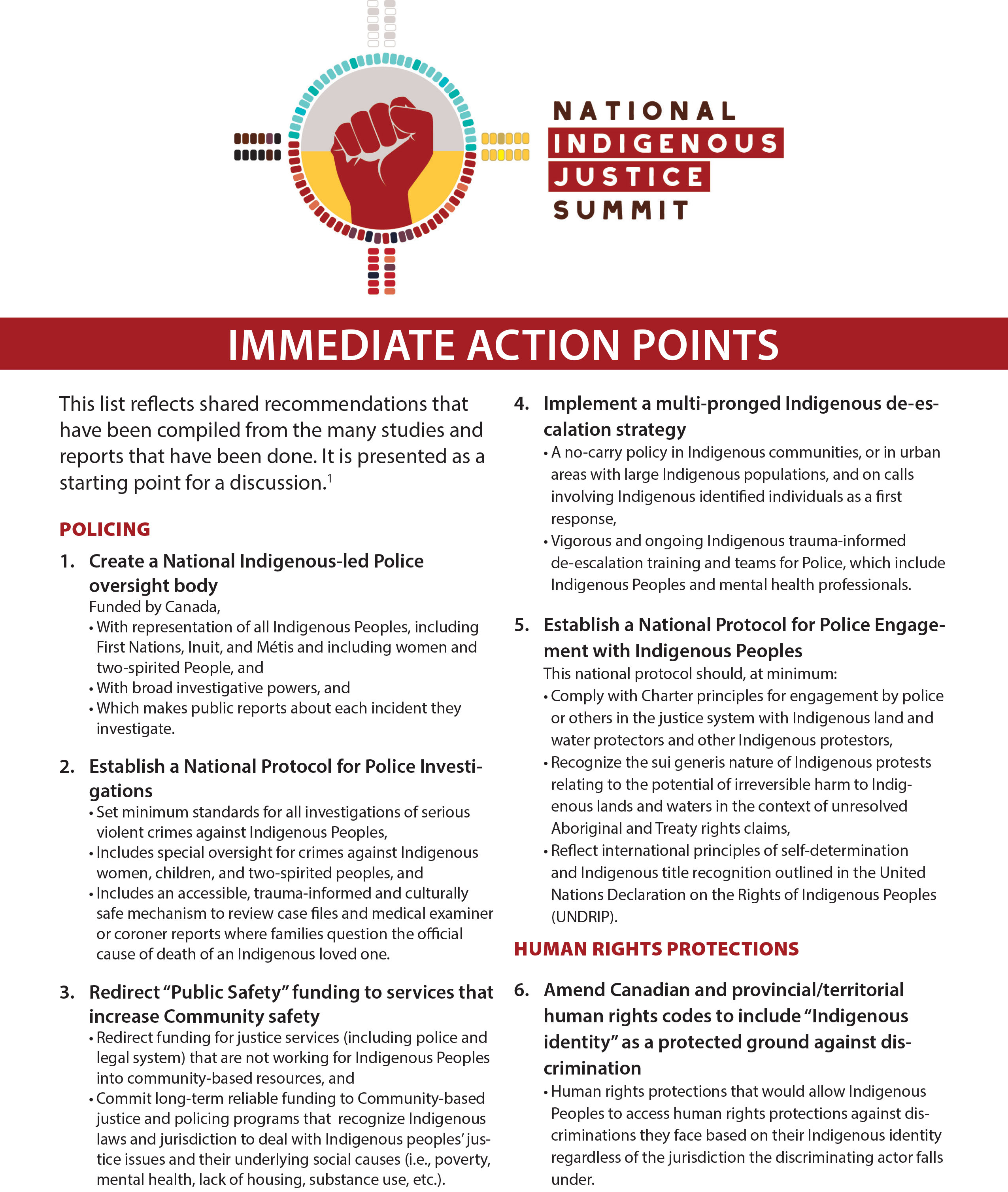 page 1 Justice summit