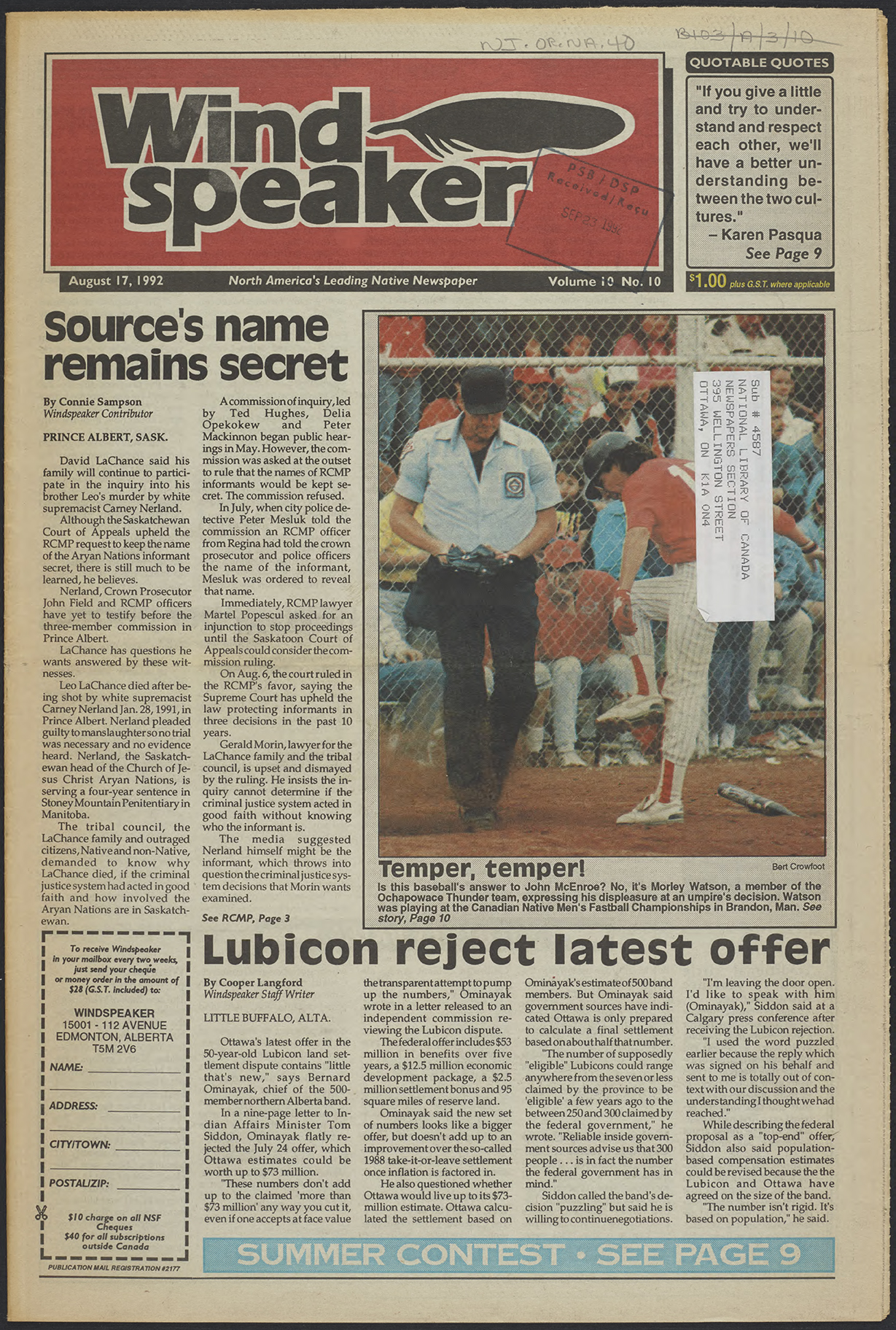 August 17, 1992