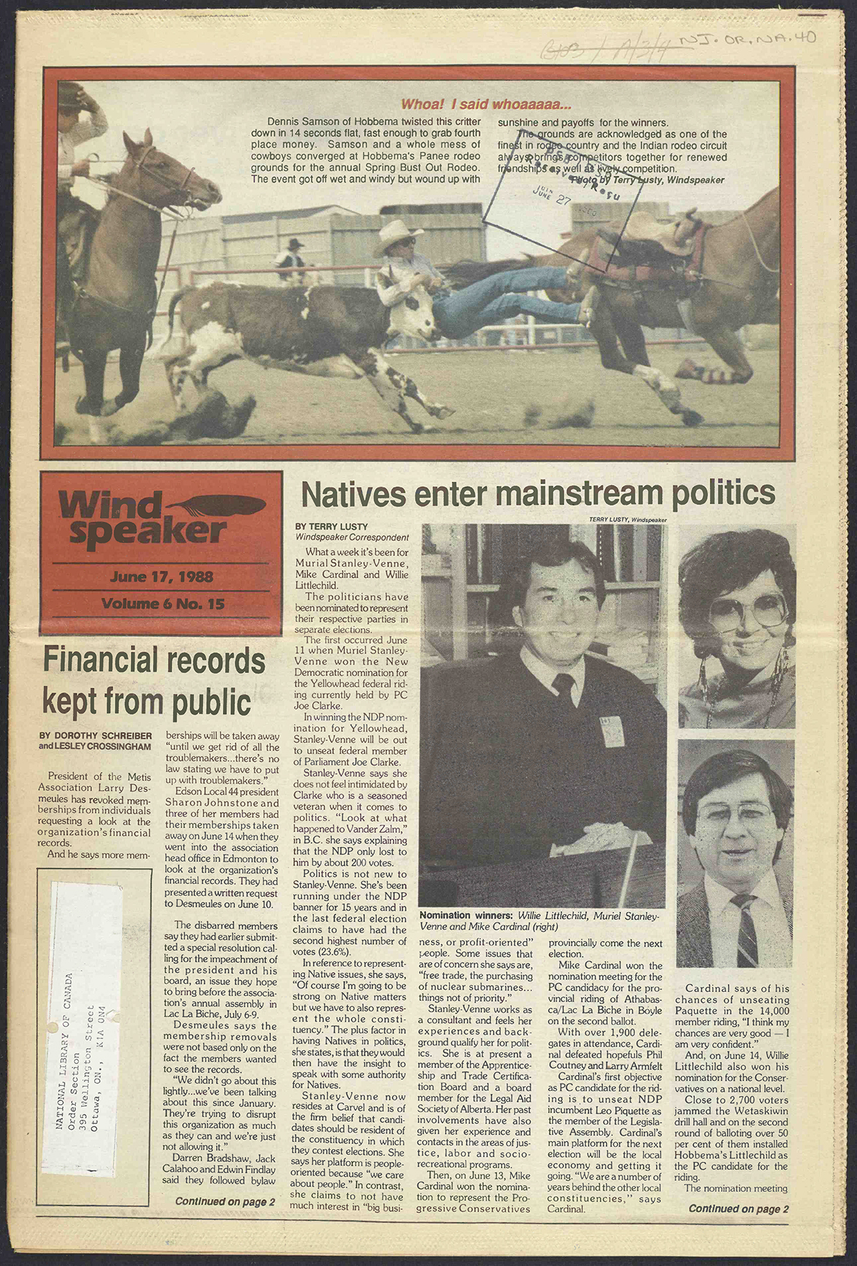 Windspeaker June 17, 1988