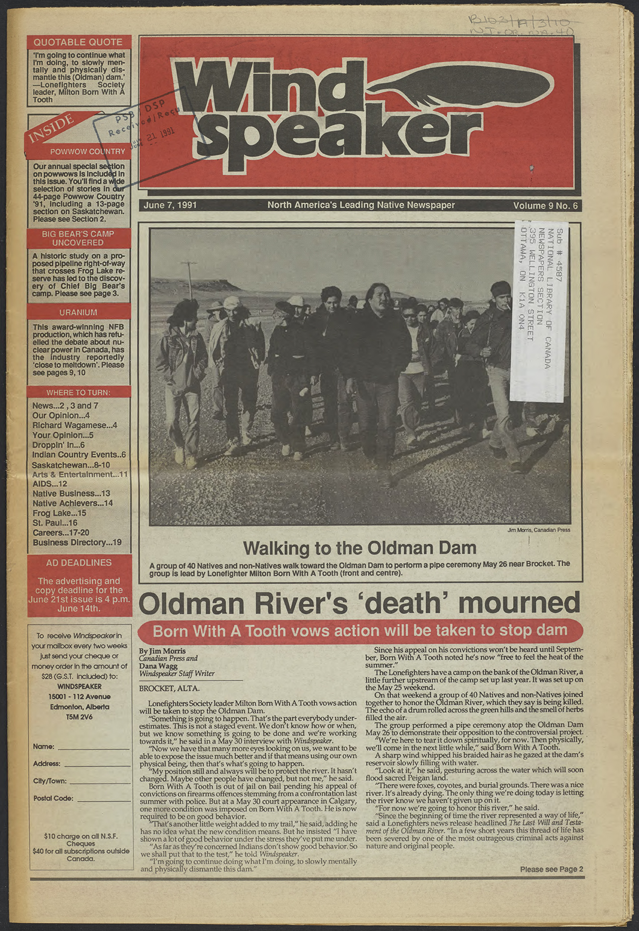 June 7, 1991 News