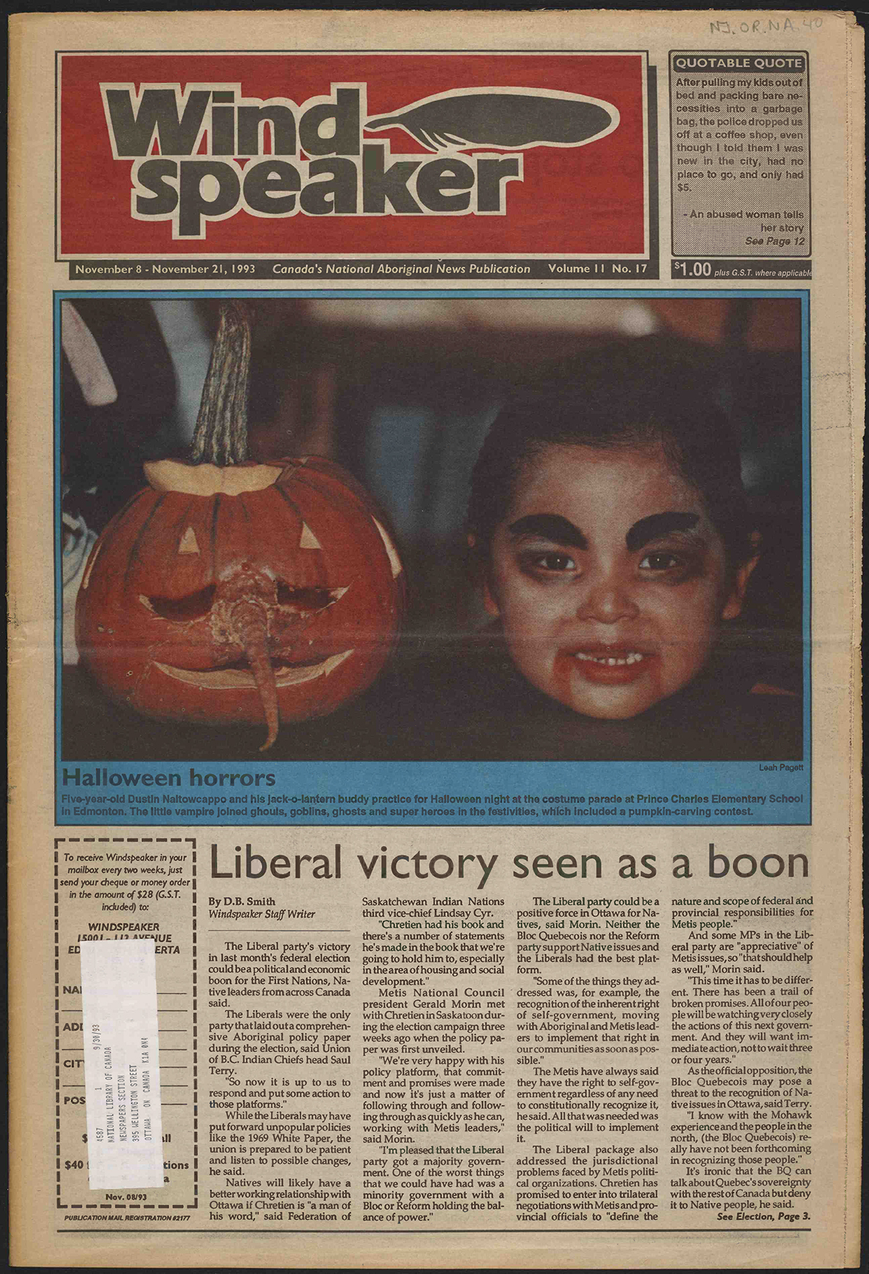 November 8, 1993 to November 21, 1993