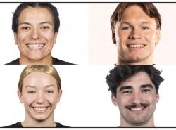 Four head photos of the Indigenous athletes competing in the Paris Summer Olypmics