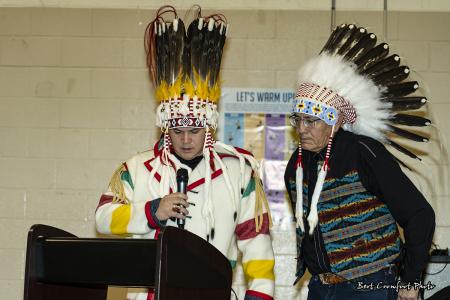 Chief Ouray Crowfoot takes the oath of office