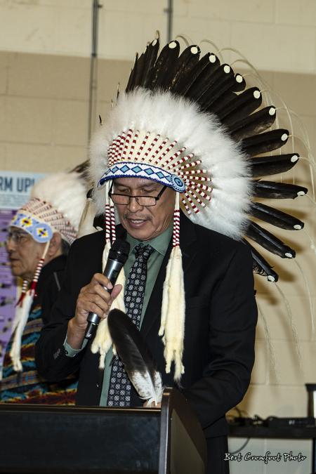 Councillor Kendall (Elroy) Panther Bone takes the oath of office