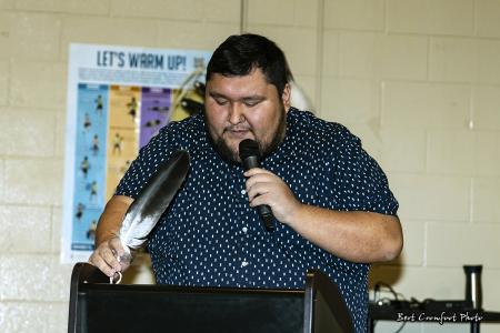 Councillor Carlin Black Rabbit takes the oath of office