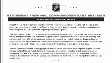 NHL postponement