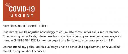 From the Ontario Provincial Police March 17